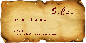 Spiegl Csongor névjegykártya
