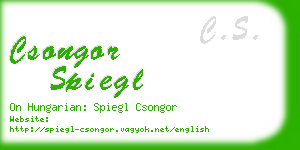 csongor spiegl business card
